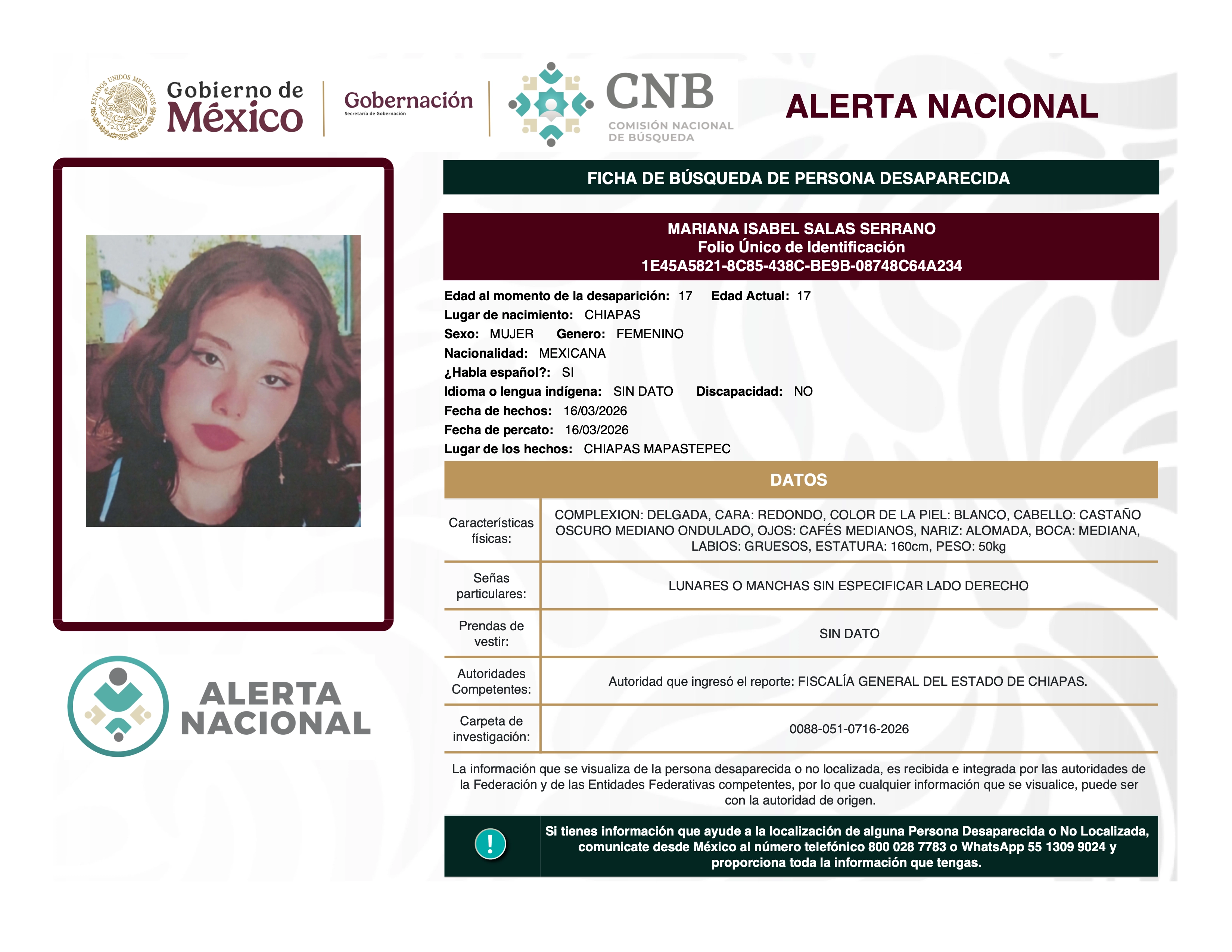 MARIANA ISABEL SALAS SERRANO